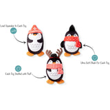 Fringe Studio Christmas Minis Penguin 3-Piece Plush Dog Toy Set