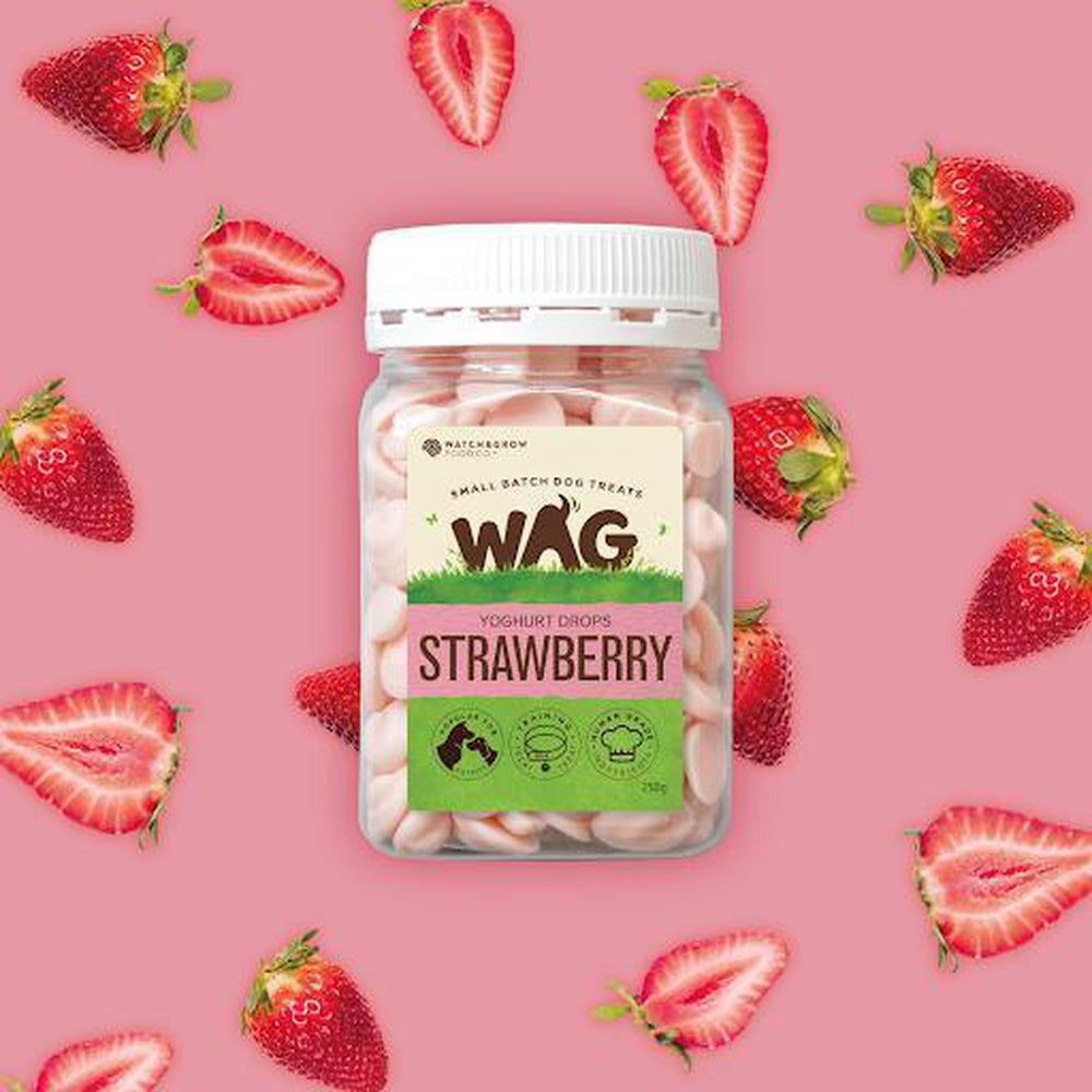 WAG Yoghurt Drops Strawberry – Furevables Pet BoutiqueAmerican