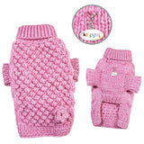 Pink Bobble Stitch Turtleneck Sweater