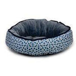 Barkley & Bella - Marrakesh Steel Blue  Reversible Plush Bedding - Furevables Pet Boutique