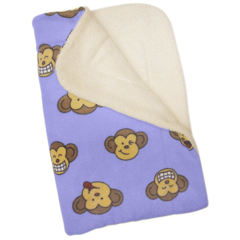 Silly Monkey Fleece Ultra-Plush Minky Blanket - Lavender